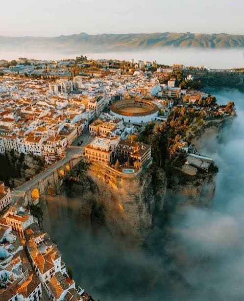 Rooftops of Ronda at golden hour